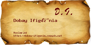 Dobay Ifigénia névjegykártya